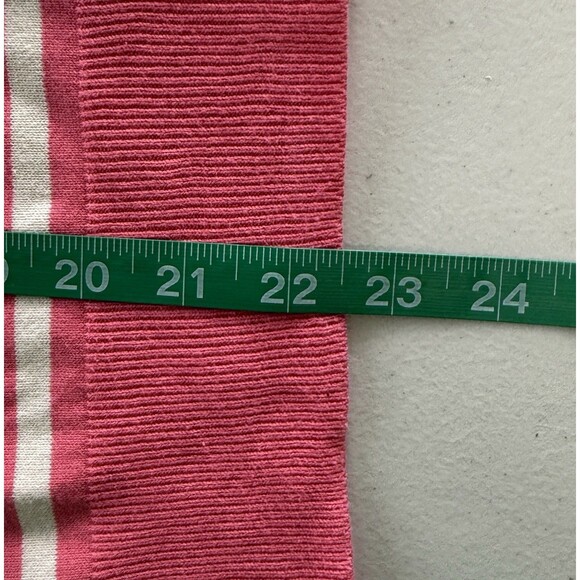 Women’s Pink Striped Lightweight Cardigan Feminine Coastal Parisian Chic Sz XS - Picture 8 of 8